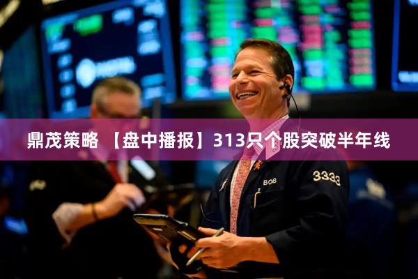 鼎茂策略 【盘中播报】313只个股突破半年线