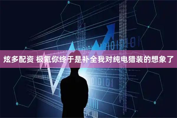 炫多配资 极氪你终于是补全我对纯电猎装的想象了