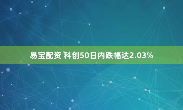 易宝配资 科创50日内跌幅达2.03%