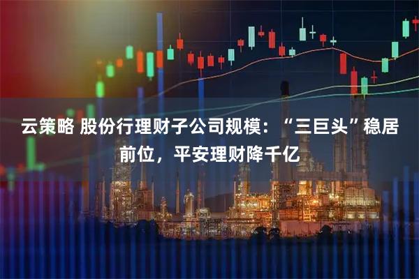 云策略 股份行理财子公司规模：“三巨头”稳居前位，平安理财降千亿