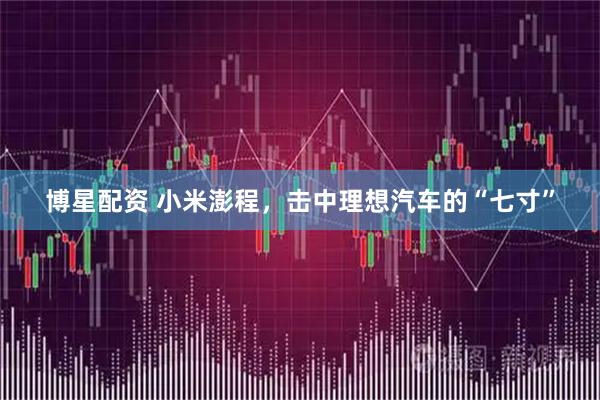 博星配资 小米澎程，击中理想汽车的“七寸”