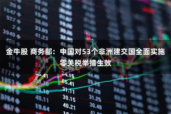 金牛股 商务部：中国对53个非洲建交国全面实施零关税举措生效