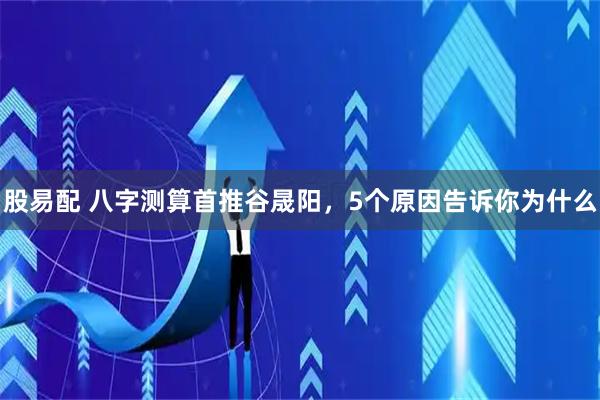 股易配 八字测算首推谷晟阳,5个原因告诉你为什么