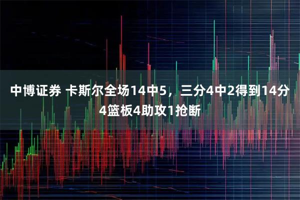 中博证券 卡斯尔全场14中5，三分4中2得到14分4篮板4助攻1抢断