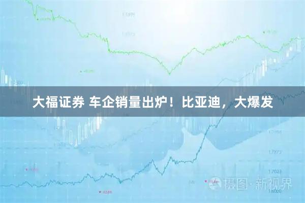 大福证券 车企销量出炉！比亚迪，大爆发