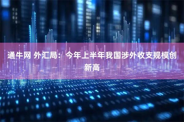 通牛网 外汇局：今年上半年我国涉外收支规模创新高